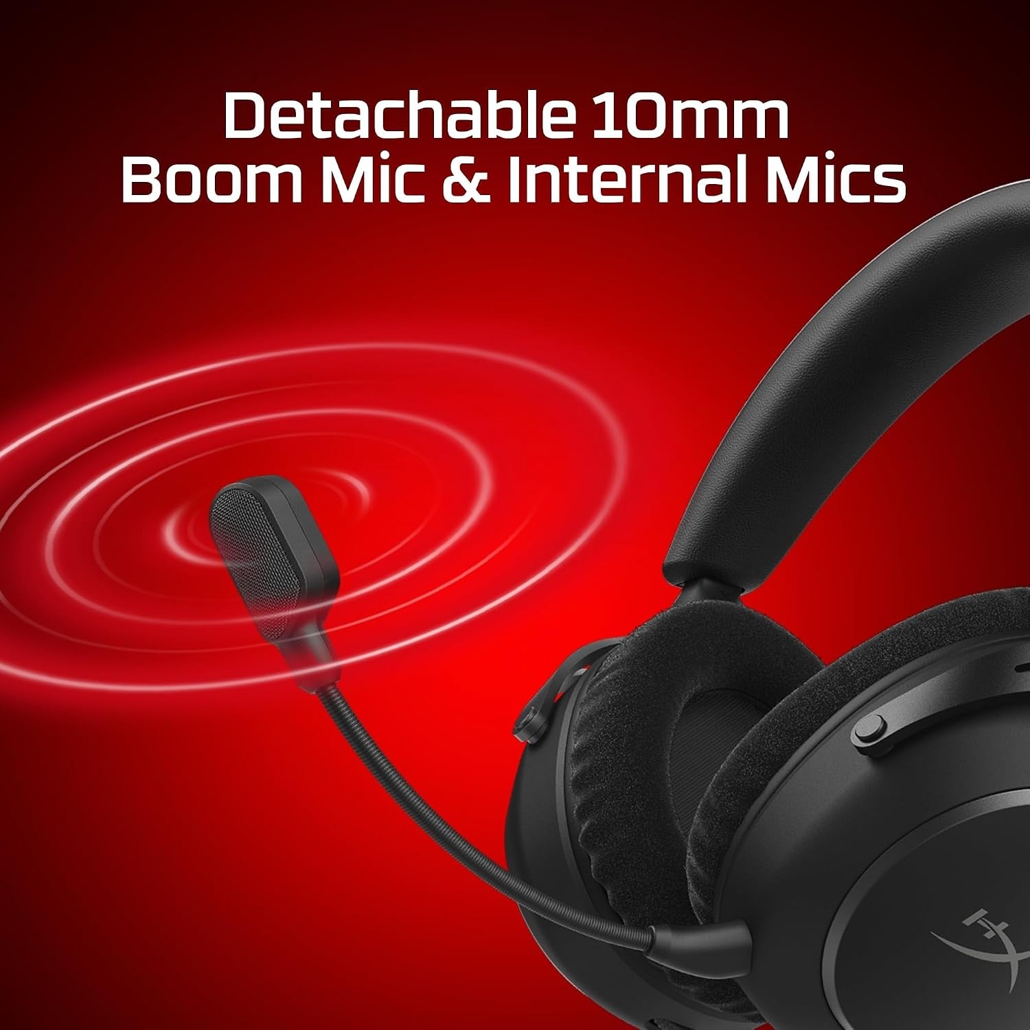 HyperX Cloud Alpha 2 – Wireless Gaming Headset with 53mm Dual-Chamber Drivers and up to 250 Hours Battery Life, RGB Base Station, Simultaneous 2.4GHz & Bluetooth - Black - Image 9