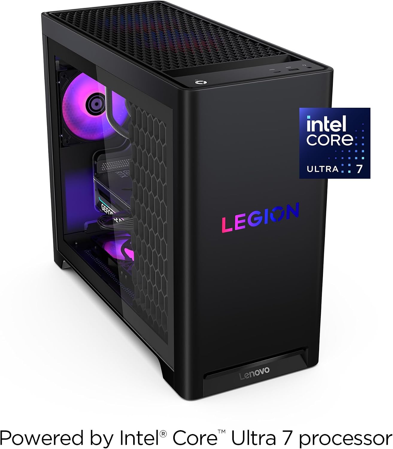 Lenovo Legion Tower 5i – AI-Powered Gaming PC - Intel® Core Ultra 7 265F Processor – NVIDIA® GeForce RTX™ 5070 Ti Graphics – 32 GB Memory – 1 TB Storage – 3 Months of PC GamePass - Image 3