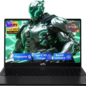 NIMO 15.6" IPS FHD-Light Gaming-Laptop,AMD Ryzen 5 6600H 16GB DDR5 RAM 256GB SSD (Beat i5-1335U, 6 Cores Up to 4.5GHz) AMD Radeon 660M GPU-Computer with 100W Type-C Backlit Keyboard Fingerprint
