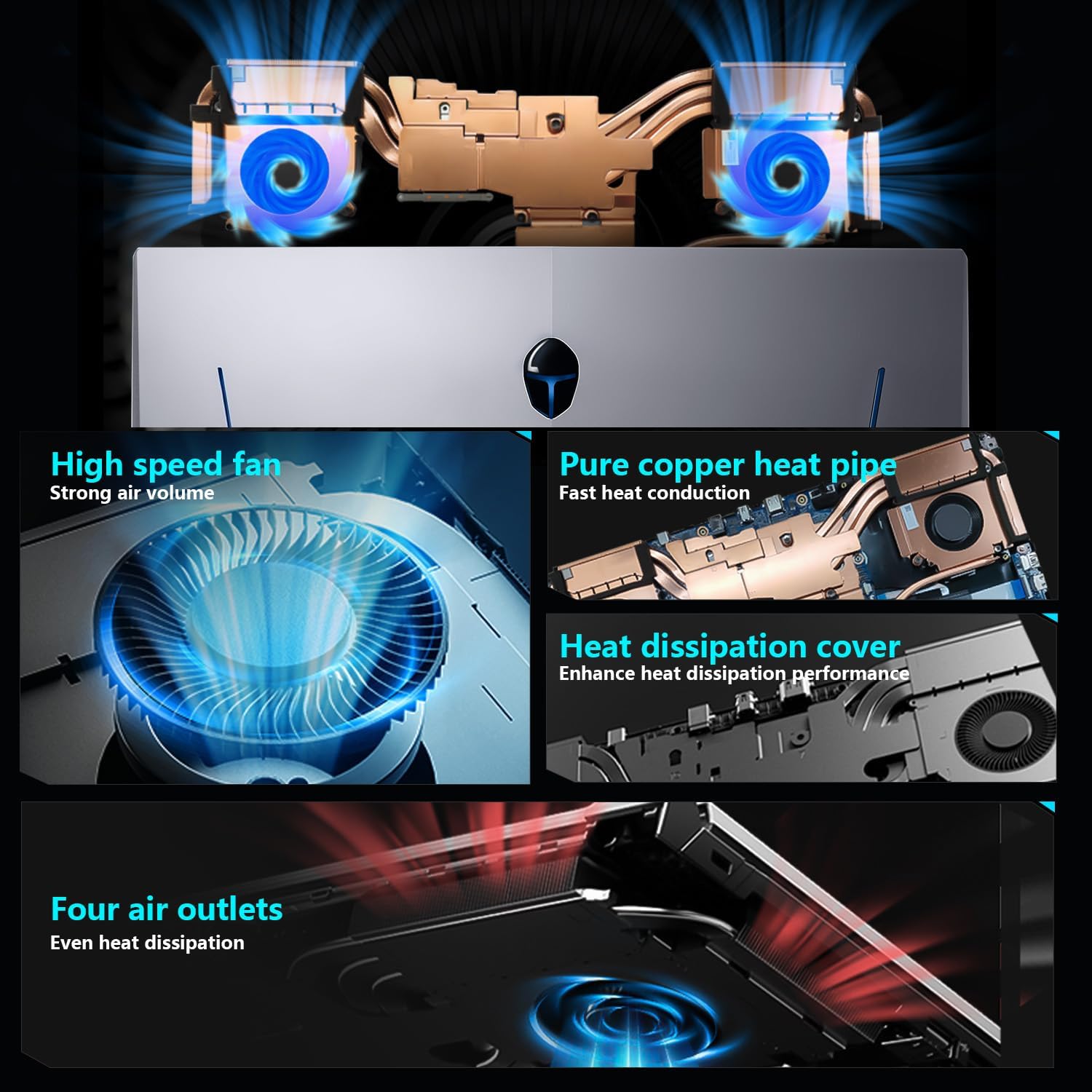 Thunderobot Storm 17 Gaming Laptop, 17.3" FHD 144Hz Display, Core i7-13620H, GeForce RTX 4050, 32GB DDR5 RAM, 1TB SSD, RGB Backlit Keyboard, HDMI, Wi-Fi, Win 11 Home - Image 5