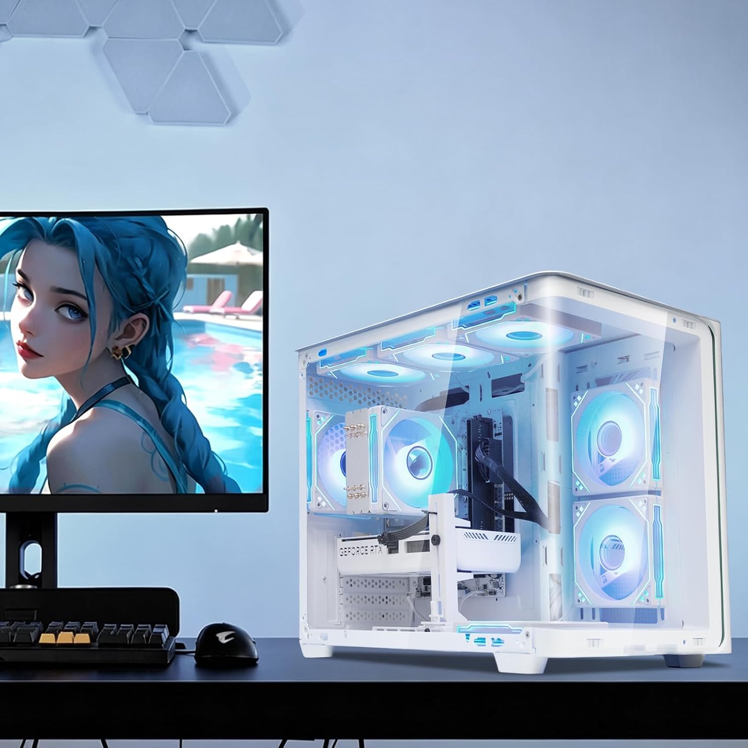 suevery Prebuilt Gaming PC, Core I9, RTX 5060TI 8G Desktop Computer - Image 9