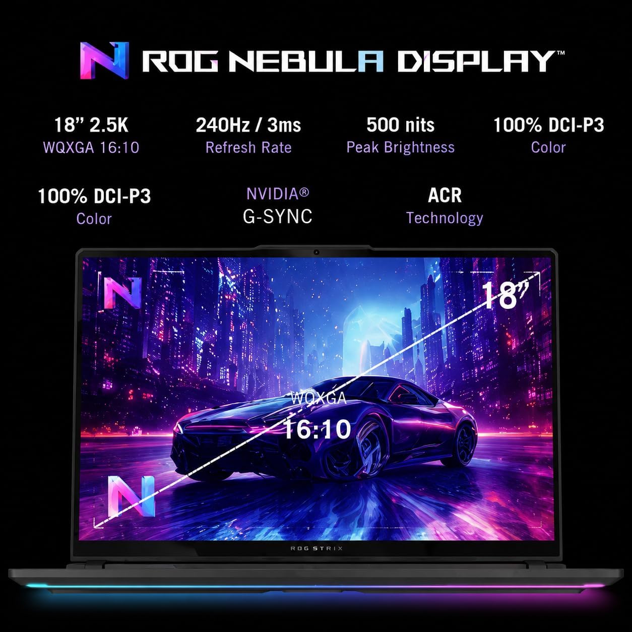 ASUS ROG Strix G18 Gaming Laptop, 18” 2.5K 240Hz Nebula Display, Intel Core Ultra 9 275HX, GeForce RTX 5060, 32 GB DDR5-5600, 1 TB SSD, Wi-Fi 7, Windows 11 Pro, RGB Backlit KB, ROG Cooling, Gaming PC - Image 5