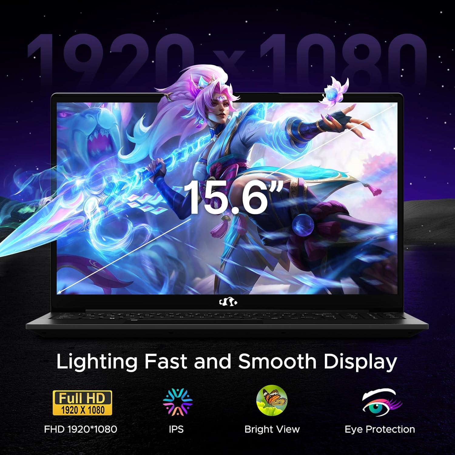 NIMO 15.6" IPS FHD-Light Gaming-Laptop,AMD Ryzen 5 6600H 16GB DDR5 RAM 256GB SSD (Beat i5-1335U, 6 Cores Up to 4.5GHz) AMD Radeon 660M GPU-Computer with 100W Type-C Backlit Keyboard Fingerprint - Image 4