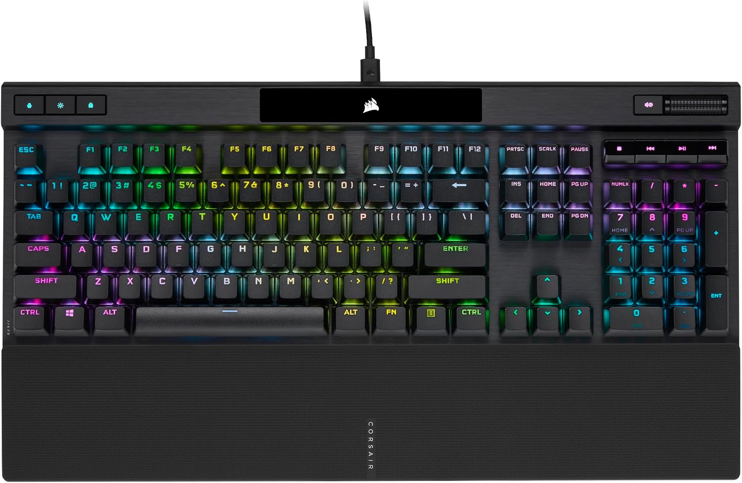 CORSAIR K70 RGB PRO Mechanical Wired Gaming Keyboard – Cherry MX Red Linear Switches, SOCD, PBT Double-Shot Keycaps, 8000Hz Hyper-Polling, NKRO, Anti-Ghosting, Tournament Switch, QWERTY NA – Black