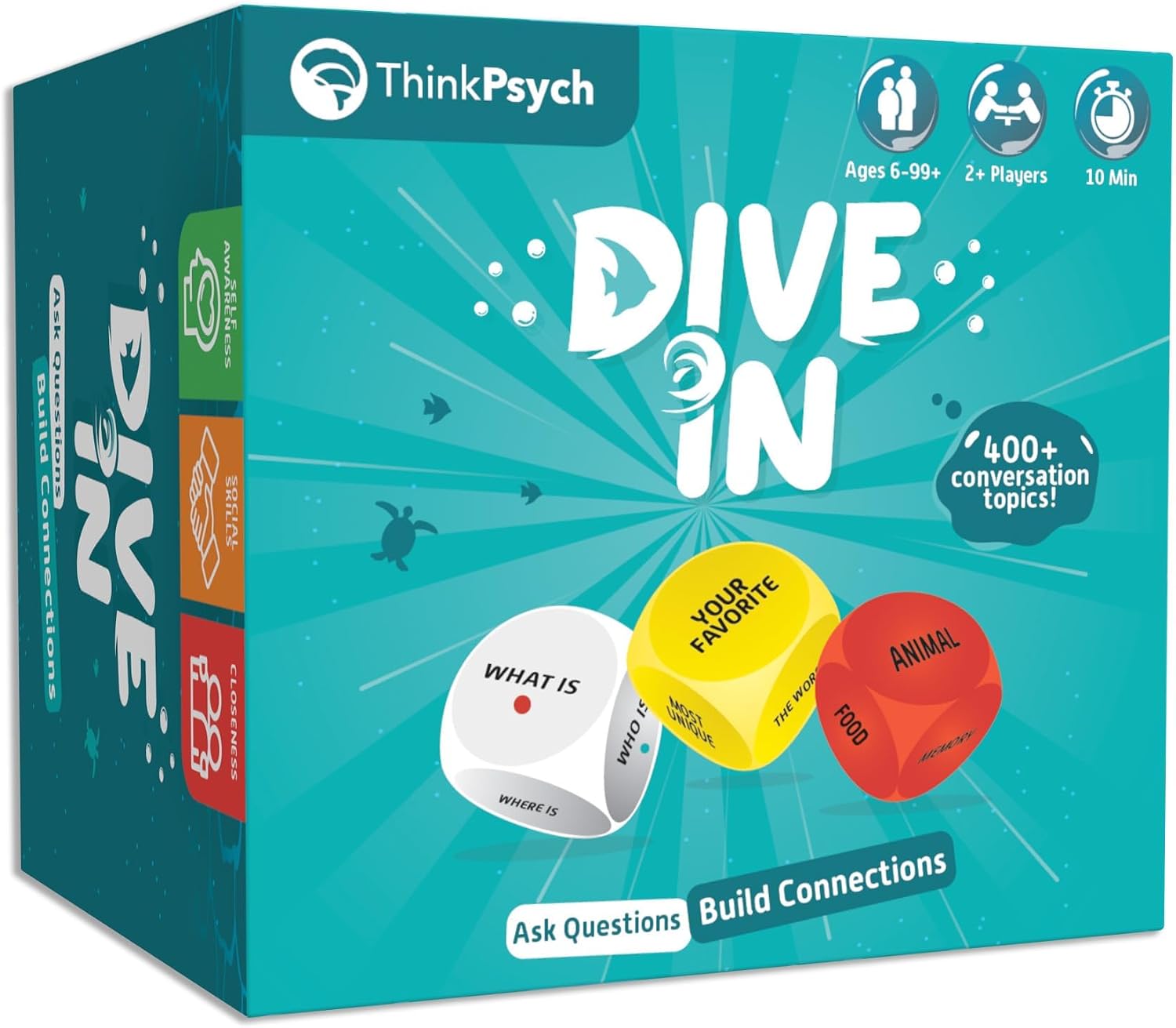 ThinkPsych Dive in - SEL Conversation Dice Game with 400+ Topics