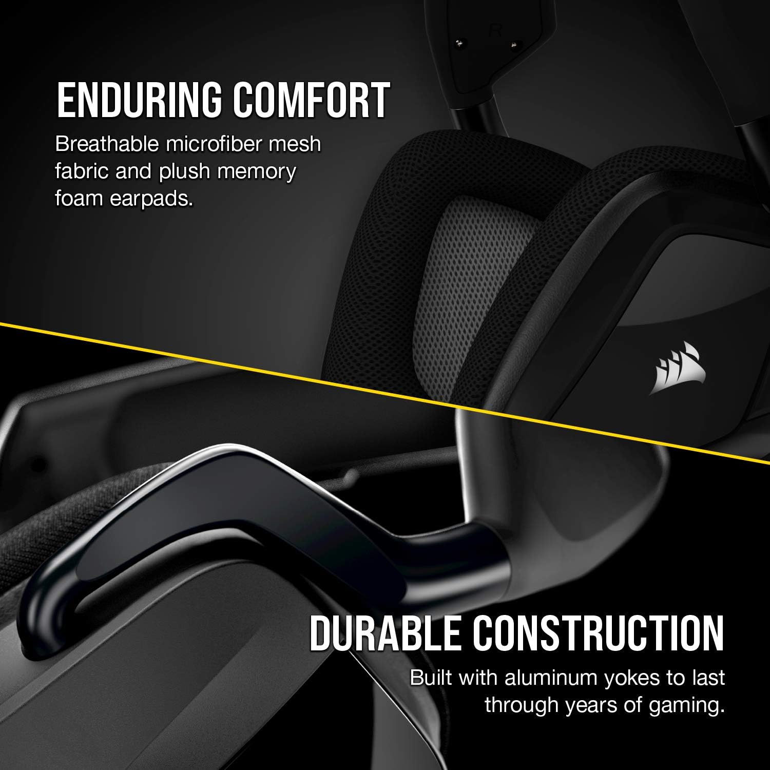 Corsair Void RGB Elite Wireless Gaming Headset – 7.1 Surround Sound – Omni-Directional Microphone – Microfiber Mesh Earpads – Up to 40ft Range – iCUE Compatible – PC, Mac, PS5, PS4 – Carbon - Image 4