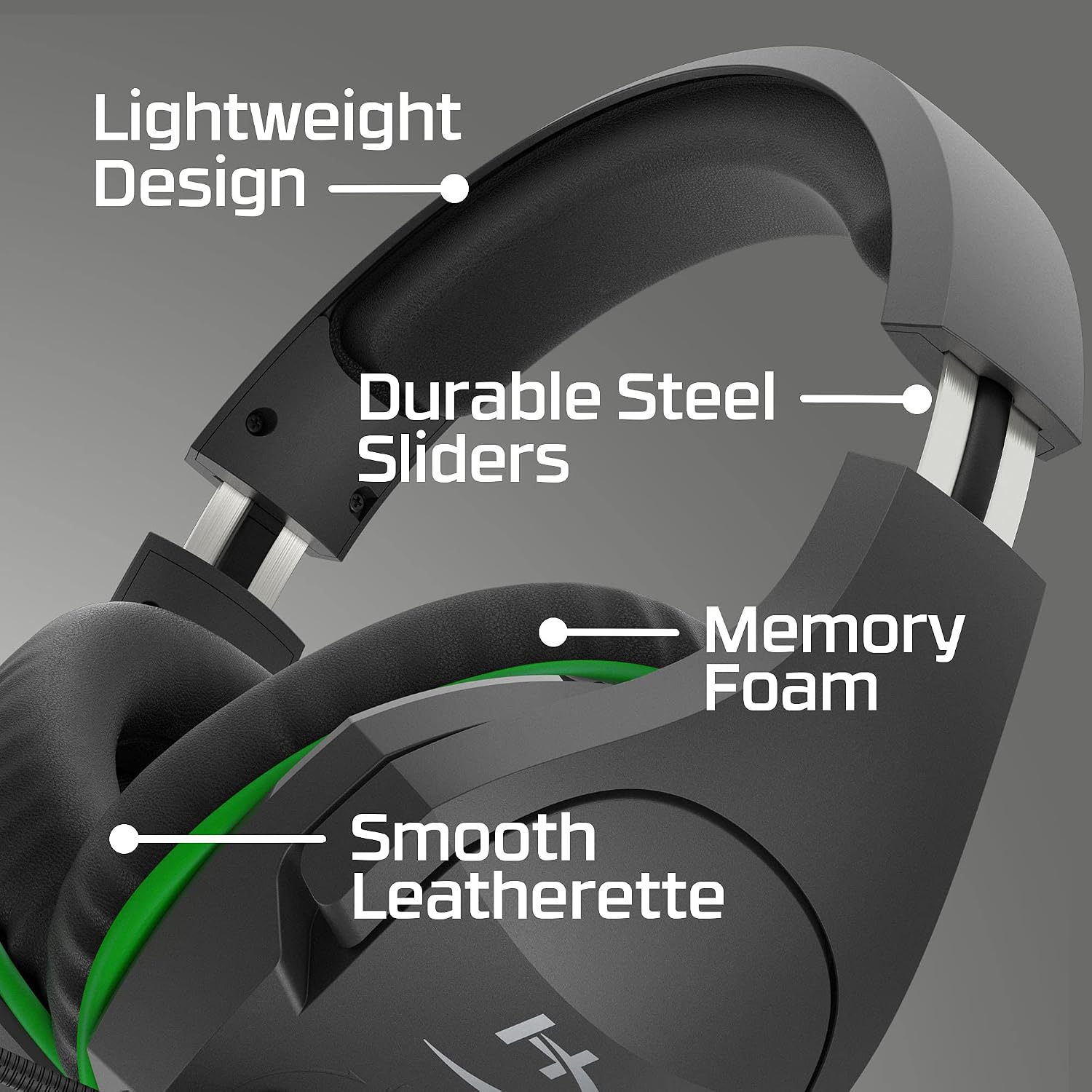 HyperX CloudX Stinger Core – Wireless Gaming Headset, for Xbox Series X|S and Xbox One, Memory foam & Premium Leatherette Ear Cushions, Noise-Cancelling,Black - Image 6