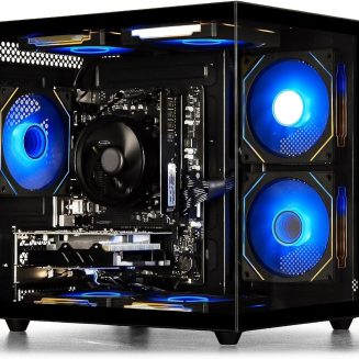 suevery Prebuilt Desktop Computer Gaming PC Black