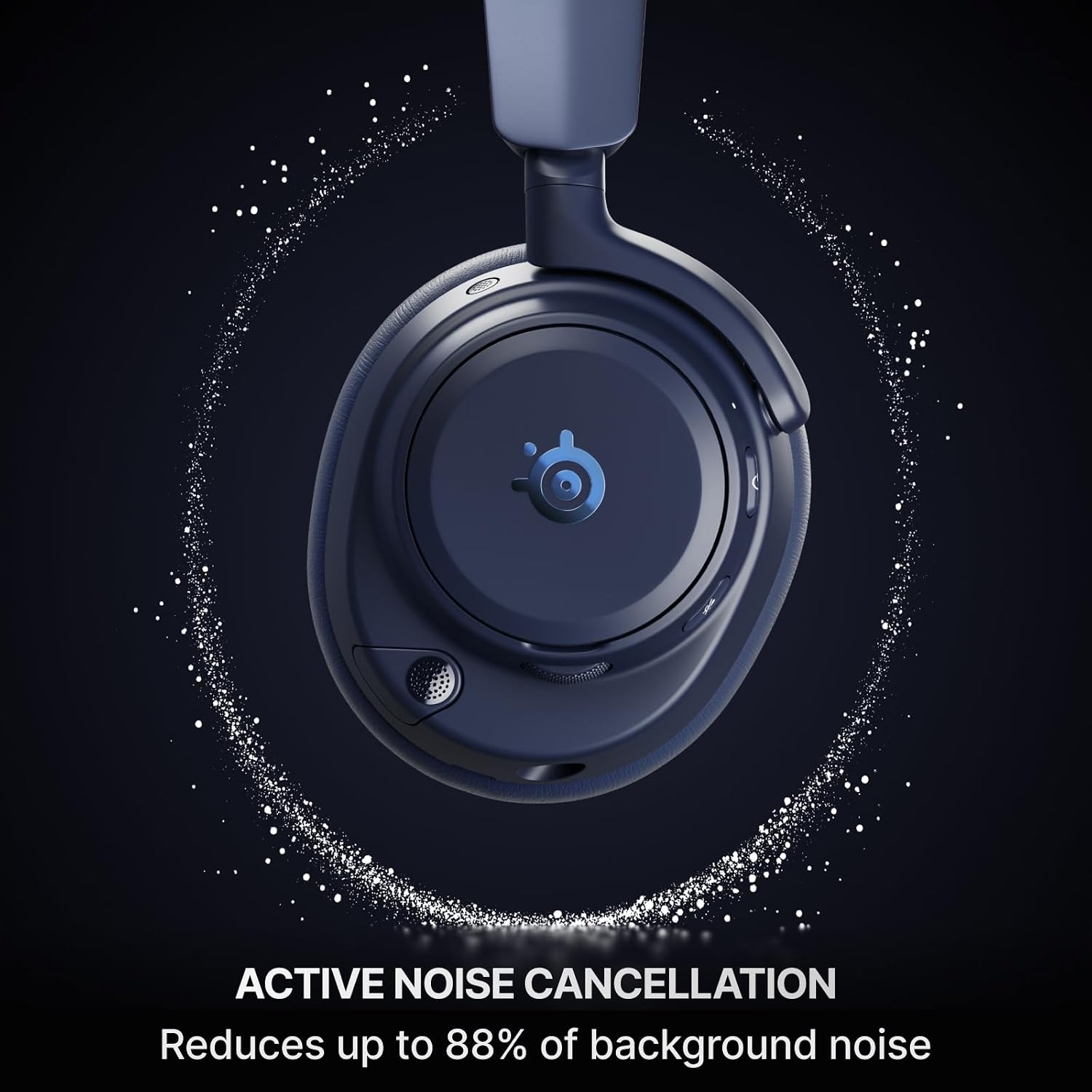 SteelSeries Arctis Nova Pro Omni - Hi-Res Wireless Gaming Headset, 96kHz/24bit, ANC, ClearCast Pro Mic, AI Noise Rejection, Mobile App, Mix 2.4GHz + BT, OmniPlay PC+PlayStation+Xbox - Midnight Blue - Image 5