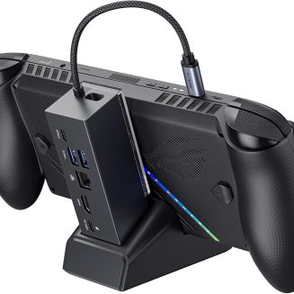 JSAUX Docking Station for ROG Xbox Ally X (2025)/ROG Ally X/ROG Ally/Steam Deck/Legion Go/Legion Go S, 6-in-1 Dock with HDMI 4K@120Hz, Gigabit Ethernet, USB A & USB C 3.2 Gen 1, 100W Charging - HB0609