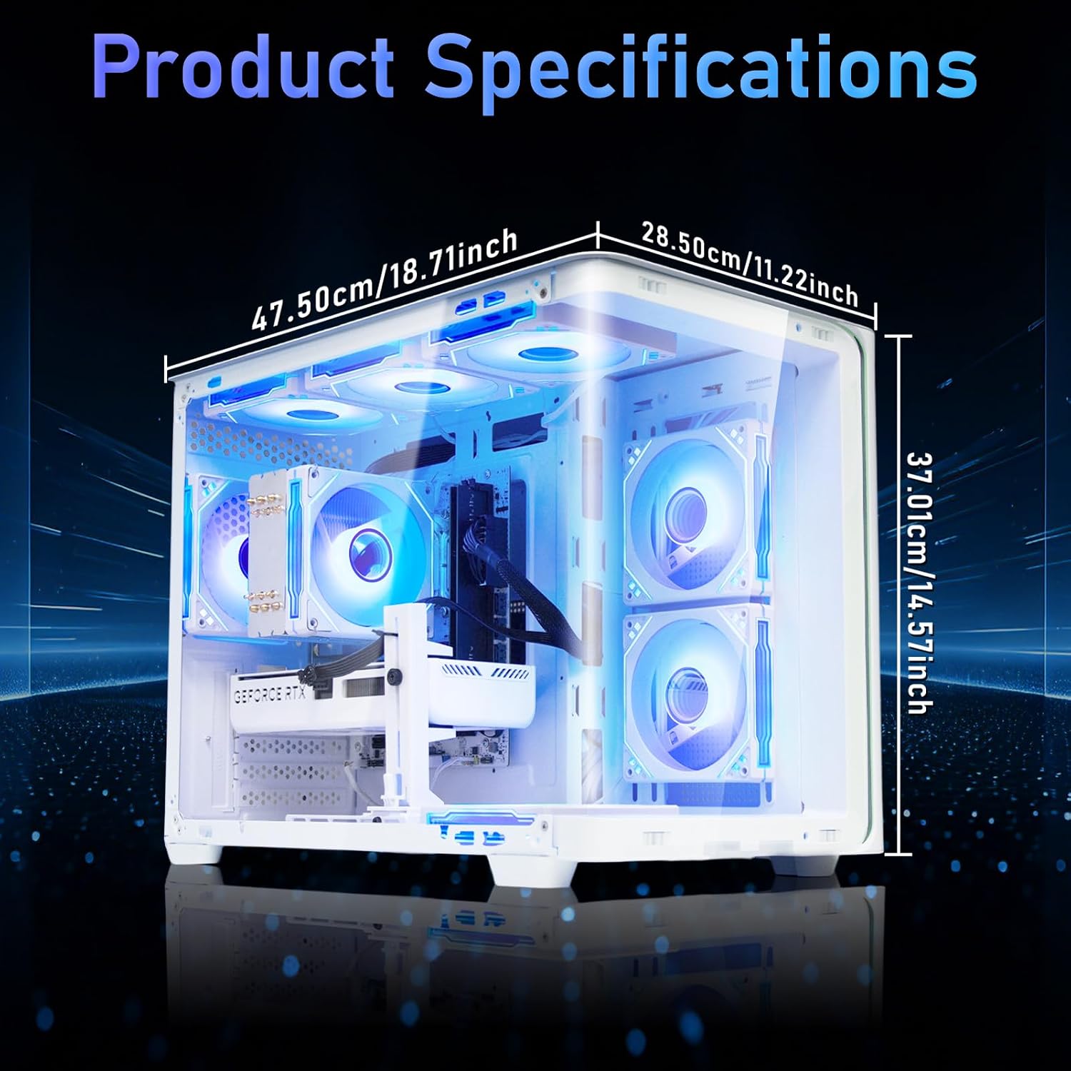 suevery Prebuilt Gaming PC, Core I9, RTX 5060TI 8G Desktop Computer - Image 7