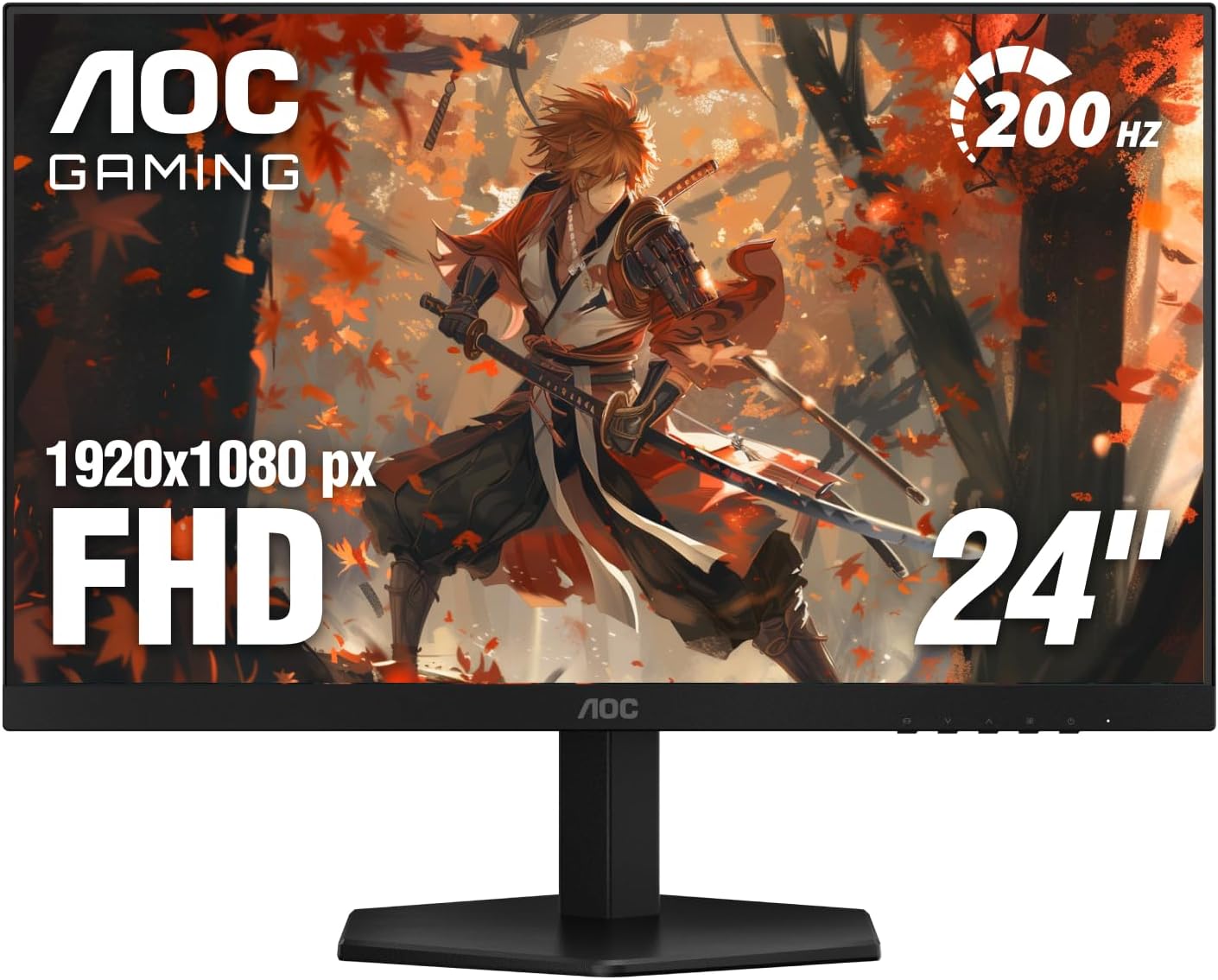 AOC 24" Gaming Monitor FHD 200Hz IPS NVIDIA G-SYNC Compatible 0.3ms 24G42HE