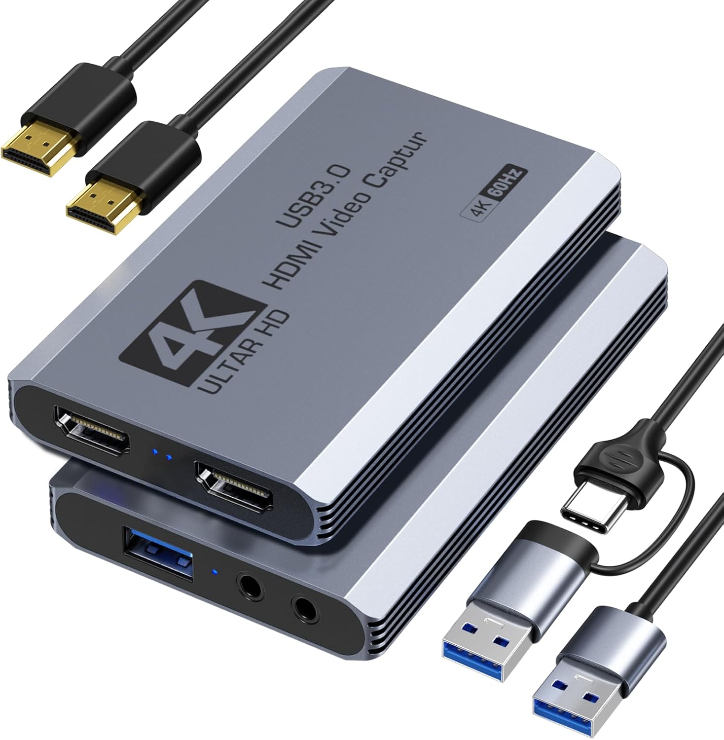 XIIXMASK USB 3.0 HDMI Capture Card, 4K60FPS Capture with Pass-Through