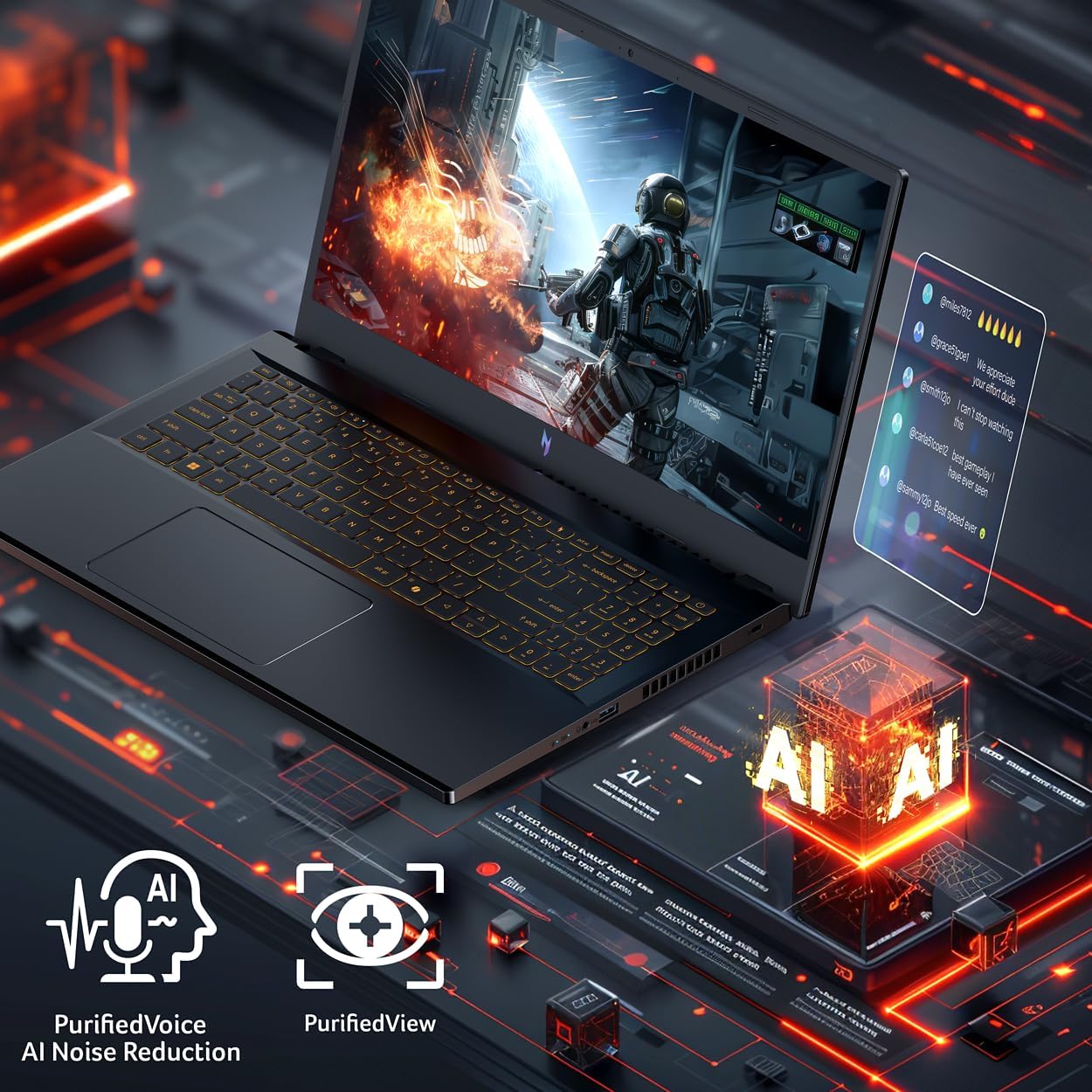 Acer Nitro V Gaming Laptop | Intel Core i7-13620H Processor | NVIDIA GeForce RTX 4050 Laptop GPU | 15.6" FHD IPS 165Hz Display | 16GB DDR5 | 1TB Gen 4 SSD | Wi-Fi 6 | Backlit KB | ANV15-52-76NK - Image 7
