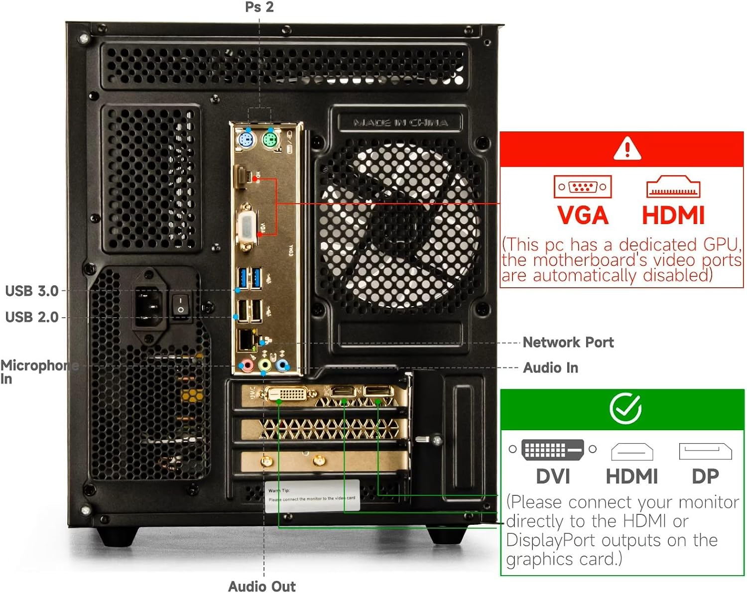 suevery Prebuilt Desktop Computer Gaming PC Black - Image 7