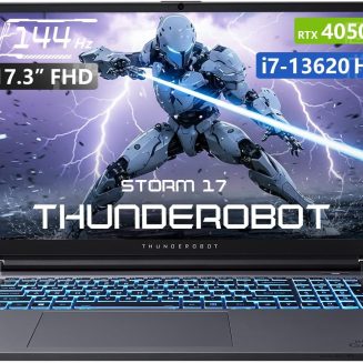 Thunderobot Storm 17 Gaming Laptop, 17.3" FHD 144Hz Display, Core i7-13620H, GeForce RTX 4050, 32GB DDR5 RAM, 1TB SSD, RGB Backlit Keyboard, HDMI, Wi-Fi, Win 11 Home