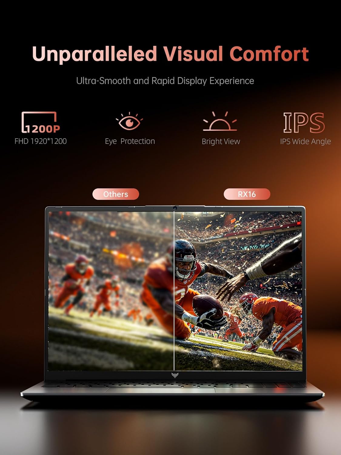 KAIGERR 2026 Gaming Laptop, 24GB DDR5 512GB NVMe SSD Laptop Computer with AMD Ryzen 7 H255(8C/16T, Up to 4.9GHz), 16.0 inch Windows 11 Laptop, Radeon RX Vega 8 Graphics,WiFi 6, Backlit KB - Image 8