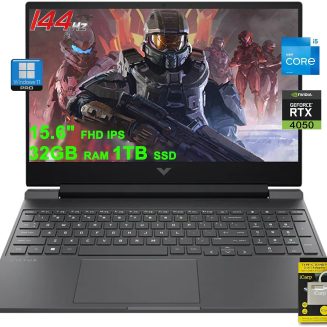 HP Victus Gaming Laptop 15.6" FHD IPS 144Hz Intel 8-core i5-13420H (>i7-12650H) 32GB RAM 1TB SSD GeForce RTX 4050 6GB Backlit Type-C B&O Fast Charge Win11Pro ICP Accessory