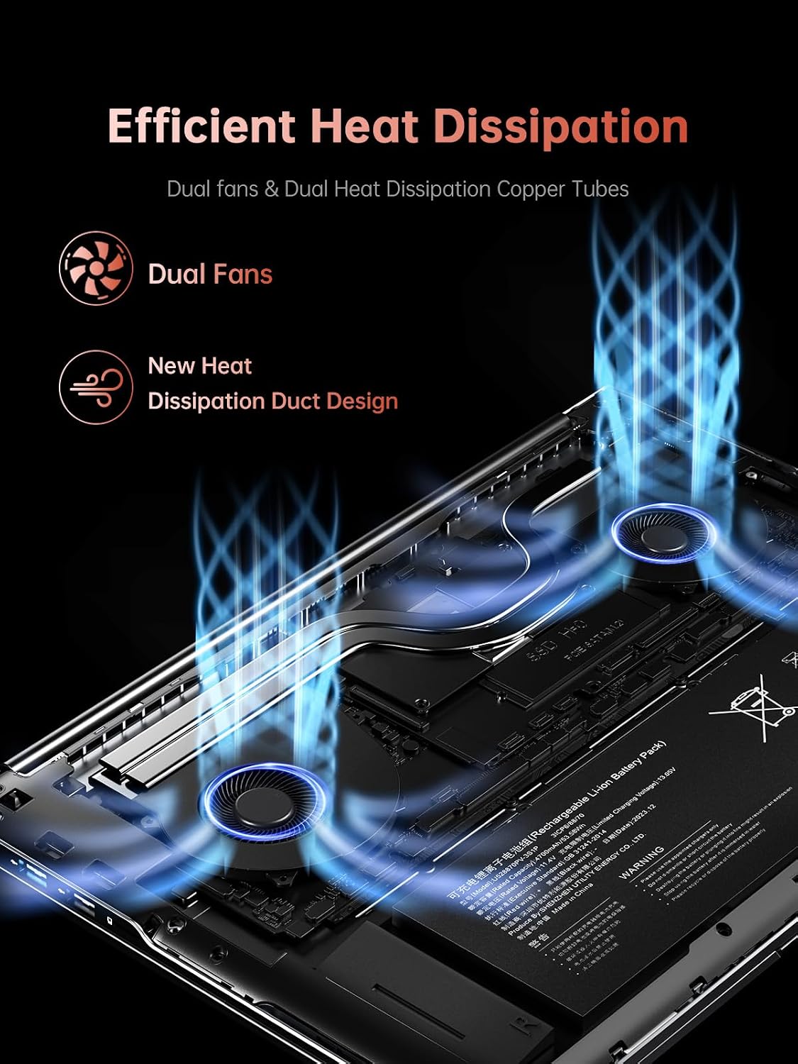 KAIGERR 2026 Gaming Laptop, 24GB DDR5 512GB NVMe SSD Laptop Computer with AMD Ryzen 7 H255(8C/16T, Up to 4.9GHz), 16.0 inch Windows 11 Laptop, Radeon RX Vega 8 Graphics,WiFi 6, Backlit KB - Image 4