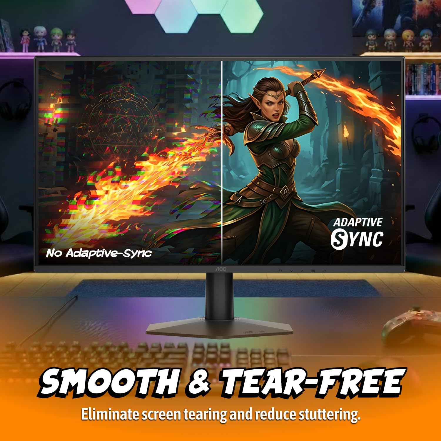 AOC 27 Inch Gaming Monitor FHD 180Hz Fast IPS 0.5ms HDR, 27G51F2 - Image 4