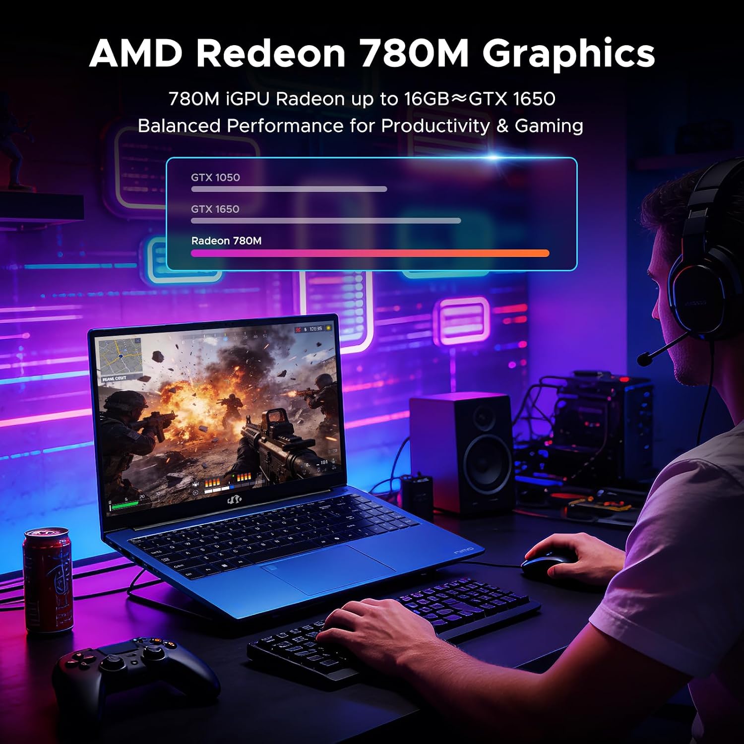 NIMO 17.3 FHD AI Creator Laptop, AMD R7-8745HS 32GB RAM 1TB SSD 780M Radeon - Image 3