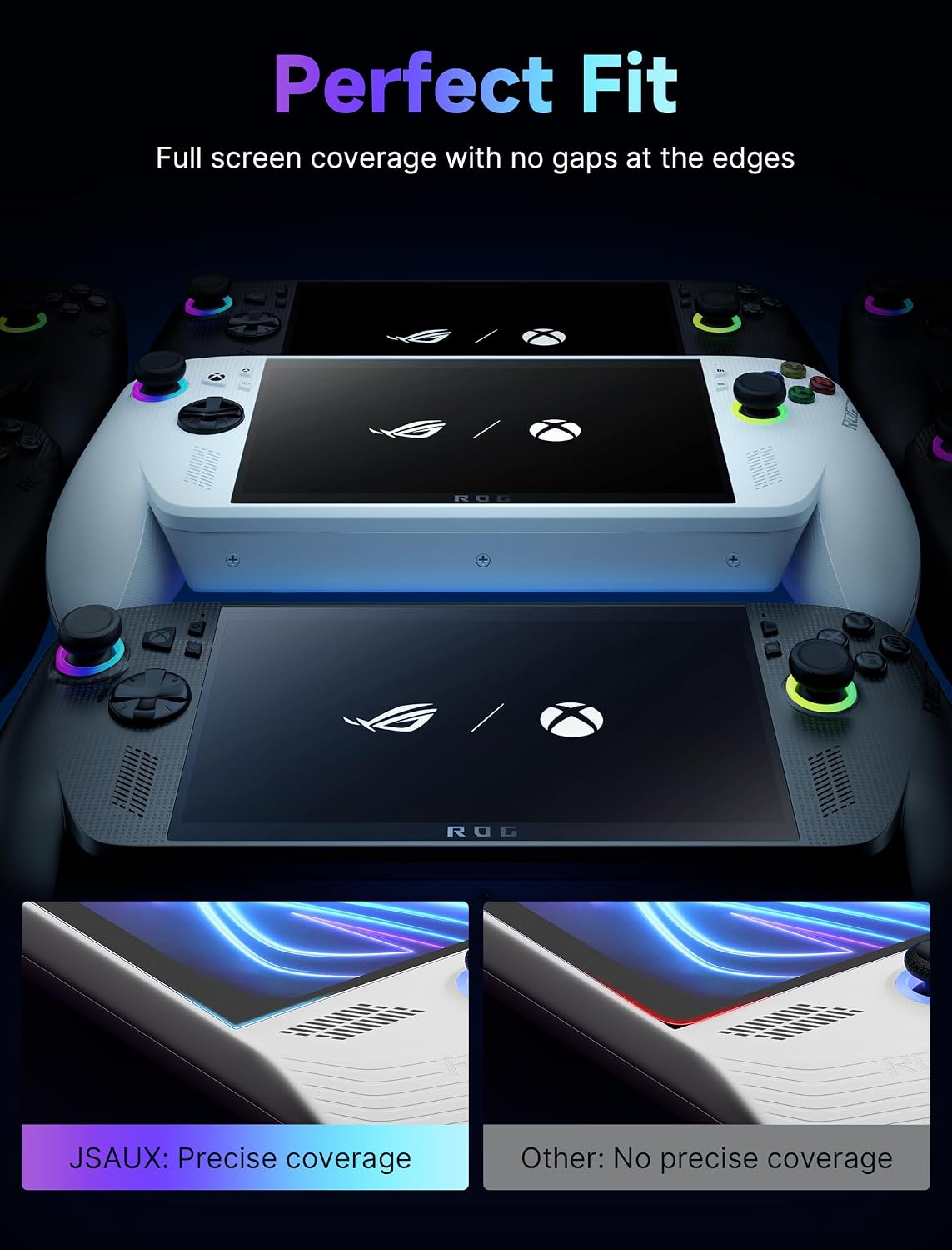 JSAUX Anti-Glare Screen Protector for ROG Xbox Ally X/ROG Ally X, 2-Pack - Image 5