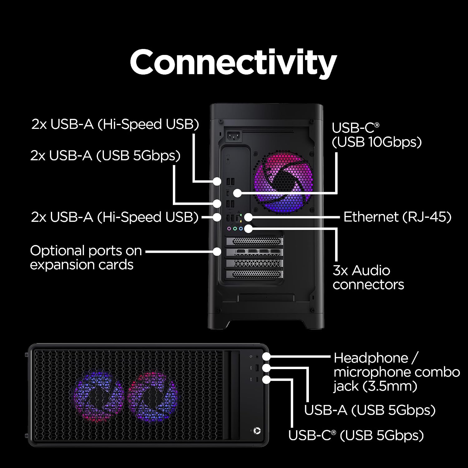 Lenovo Legion Tower 5i – AI-Powered Gaming PC - Intel® Core Ultra 7 265F Processor – NVIDIA® GeForce RTX™ 5070 Ti Graphics – 32 GB Memory – 1 TB Storage – 3 Months of PC GamePass - Image 9