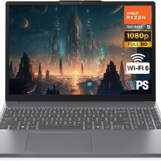 Lenovo Gaming Laptop, AMD 6-core Ryzen 5 7535HS, 8GB DDR5 RAM, 256GB PCIe SSD, Radeon 660M Graphics, 15" FHD IPS Display, Copilot AI Assistant PC, BT 5.3, Wi-Fi 6, Moonlight Grey Windows 11 Home