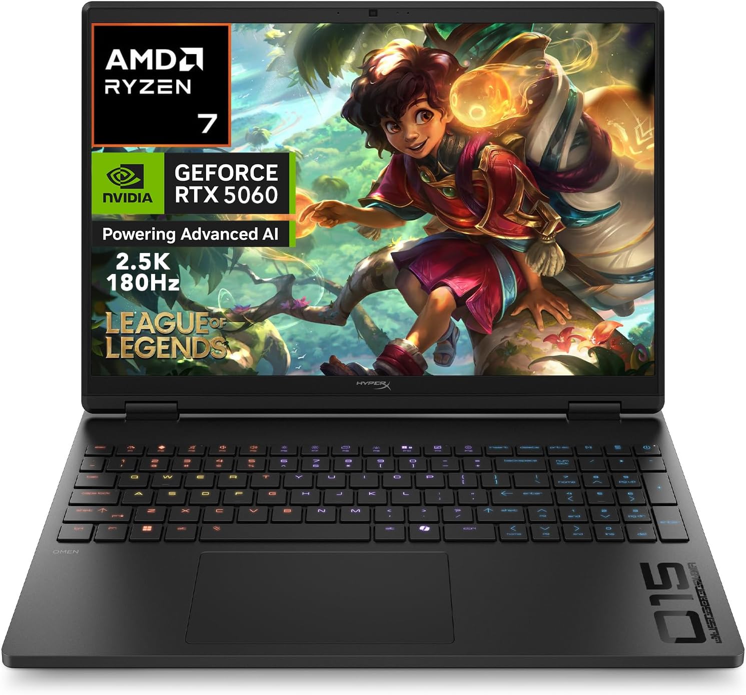 HP HyperX OMEN Gaming Laptop 2026, AMD Ryzen 7 260, NVIDIA GeForce RTX 5060