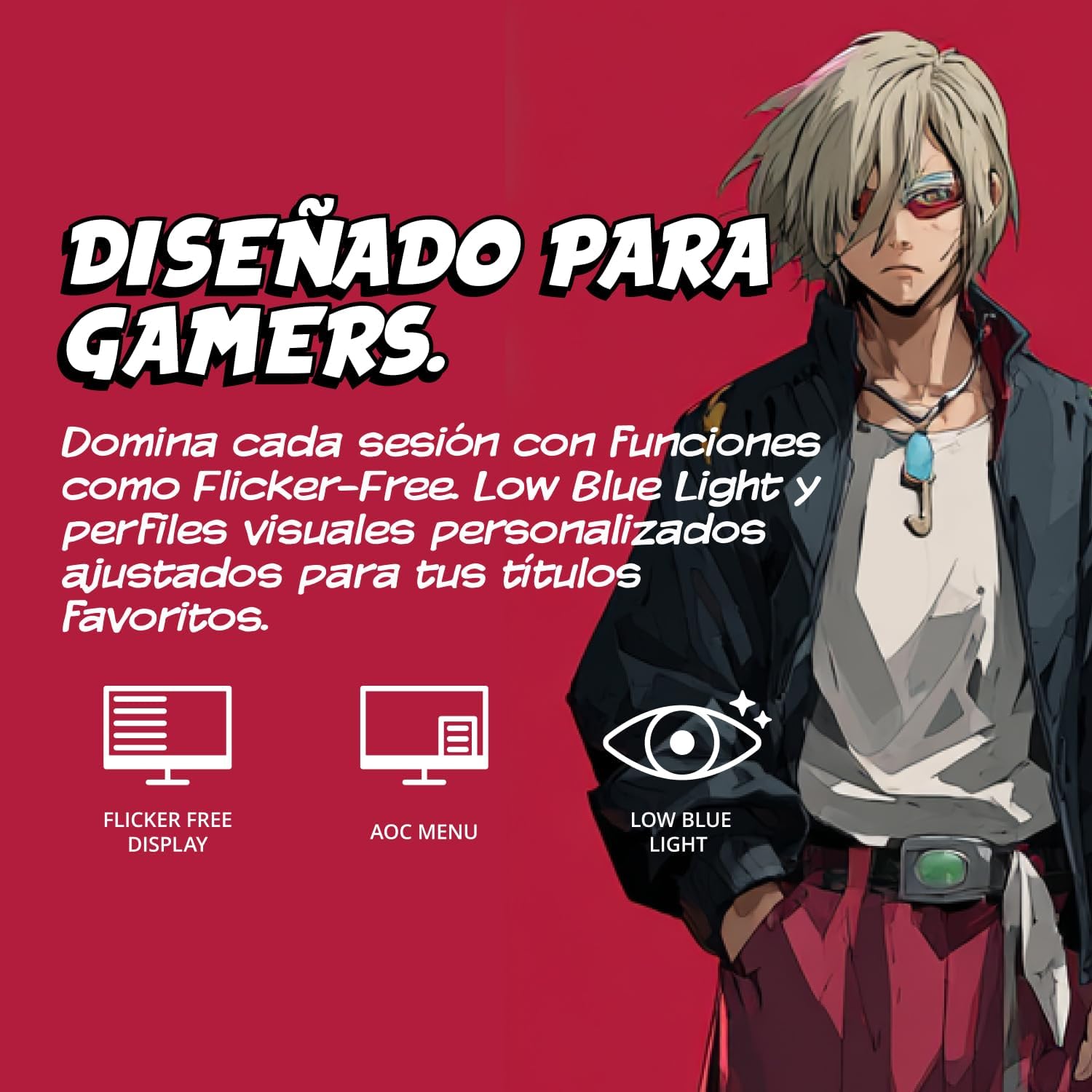 AOC 24" Gaming Monitor FHD 200Hz IPS NVIDIA G-SYNC Compatible 0.3ms 24G42HE - Image 5