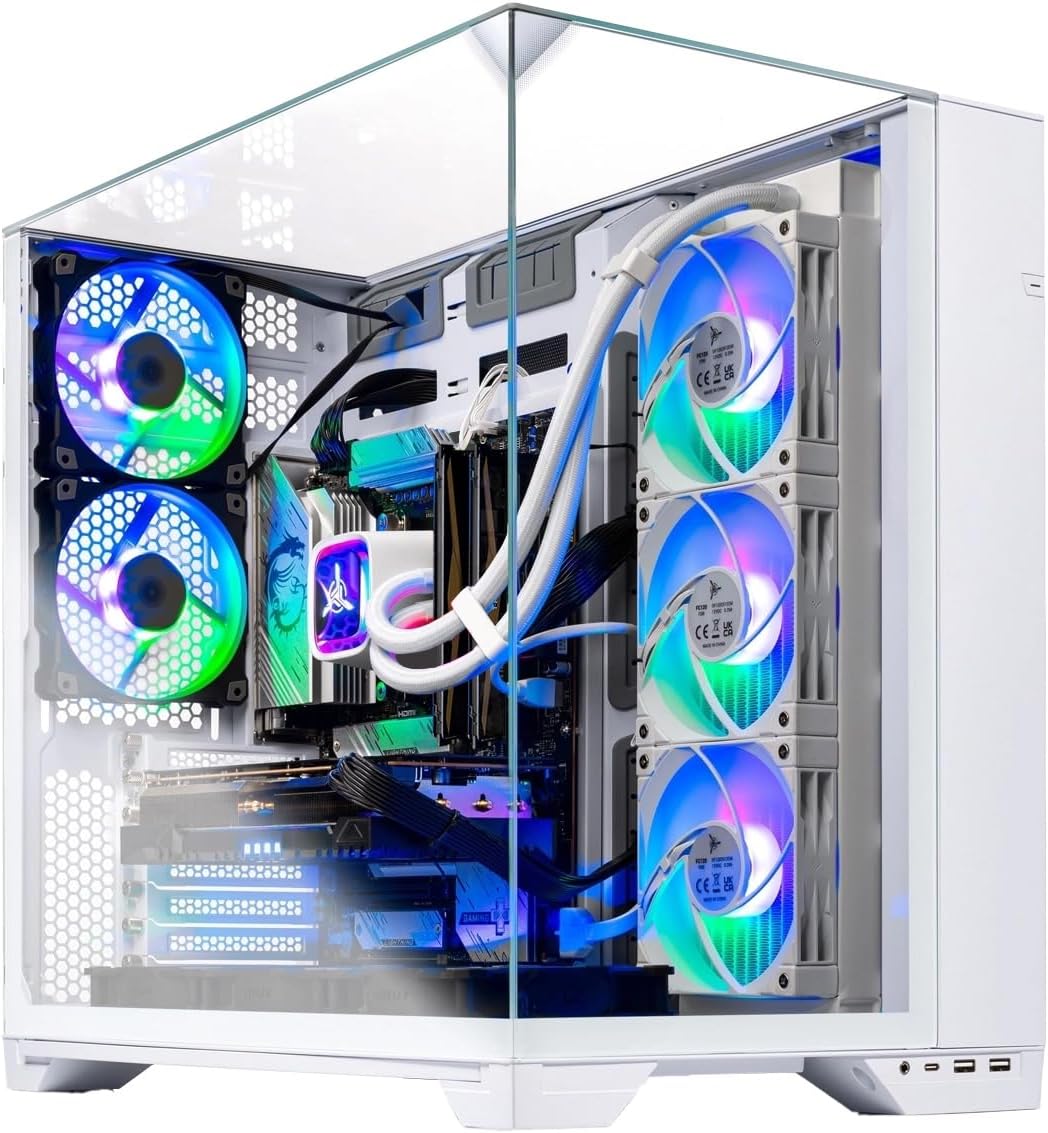 Skytech Gaming O11 Vision Gaming PC, AMD Ryzen 7 9850X3D 4.7GHz, NVIDIA RTX 5070 Ti 16GB VRAM, 2TB Gen4 NVMe SSD, 32GB DDR5 RAM 5600, 850W Gold ATX 3 PSU, 360 ARGB AIO, Wi-Fi 5, Windows 11, Desktop