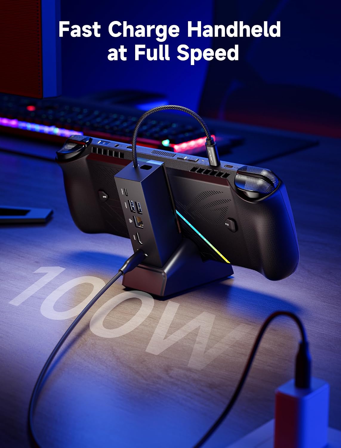 JSAUX Docking Station for ROG Xbox Ally X (2025)/ROG Ally X/ROG Ally/Steam Deck/Legion Go/Legion Go S, 6-in-1 Dock with HDMI 4K@120Hz, Gigabit Ethernet, USB A & USB C 3.2 Gen 1, 100W Charging - HB0609 - Image 8