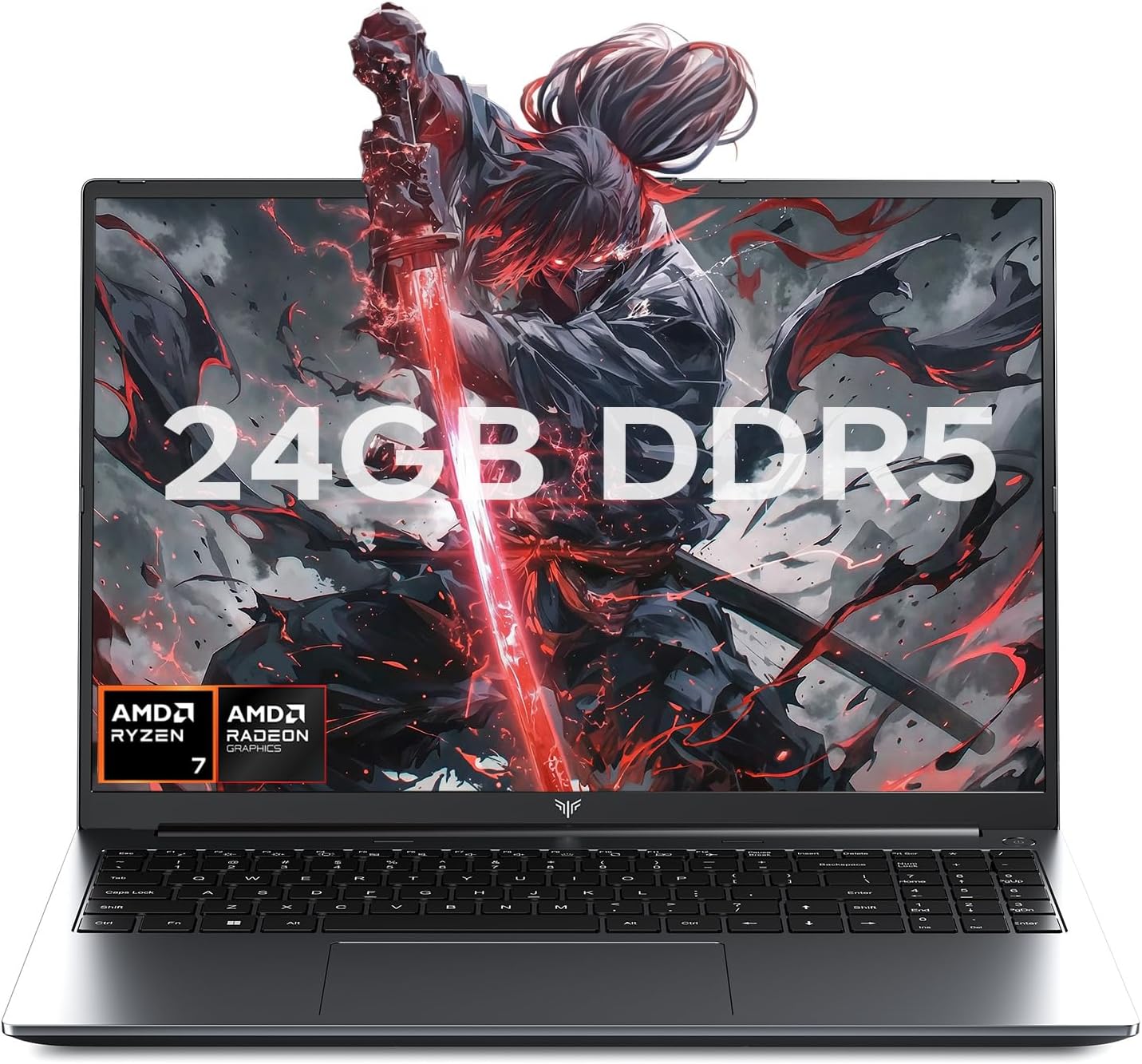 KAIGERR 2026 Gaming Laptop, 24GB DDR5 512GB NVMe SSD Laptop Computer with AMD Ryzen 7 H255(8C/16T, Up to 4.9GHz), 16.0 inch Windows 11 Laptop, Radeon RX Vega 8 Graphics,WiFi 6, Backlit KB