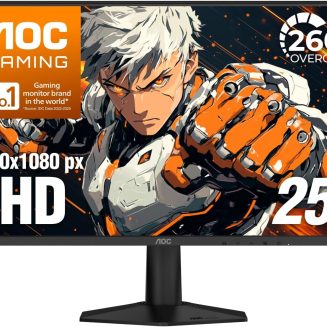 AOC 25" Gaming Monitor FHD 260Hz Overclocked IPS NVIDIA G-SYNC, 25G51Z