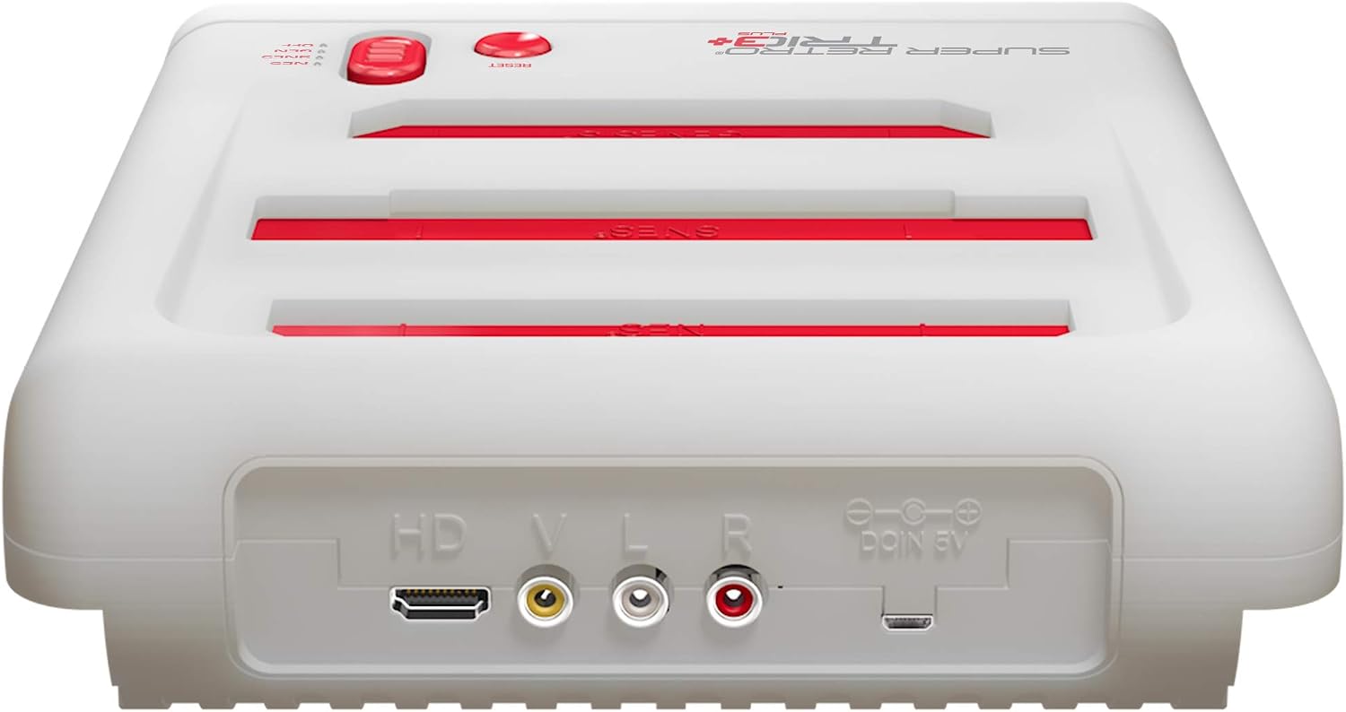 Retro-Bit Super Retro Trio HD Plus 720P 3-in-1 Console System - Red/White - Image 6