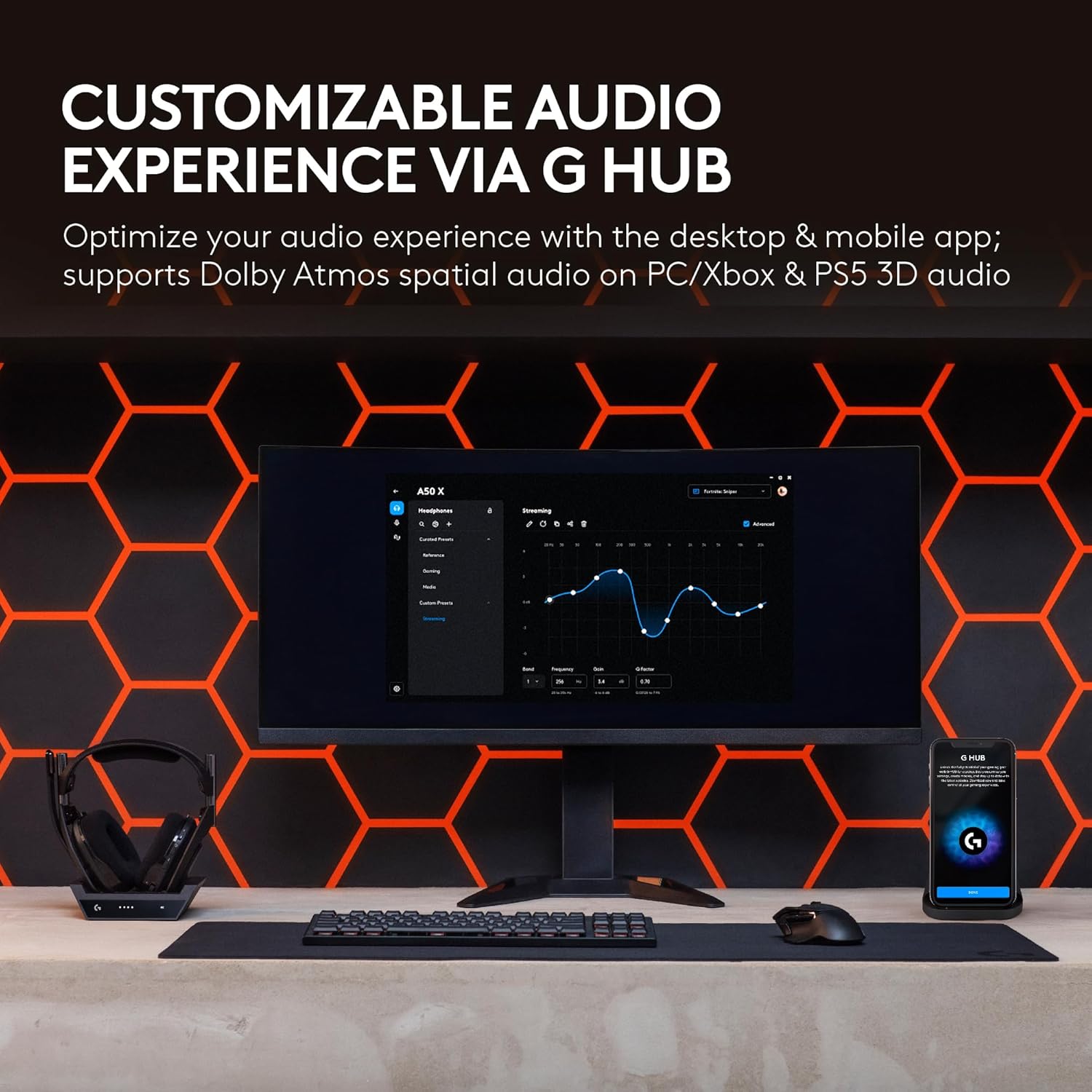 Logitech G Astro A50 X Multi-Platform Wireless Gaming Headset - Black - Image 5