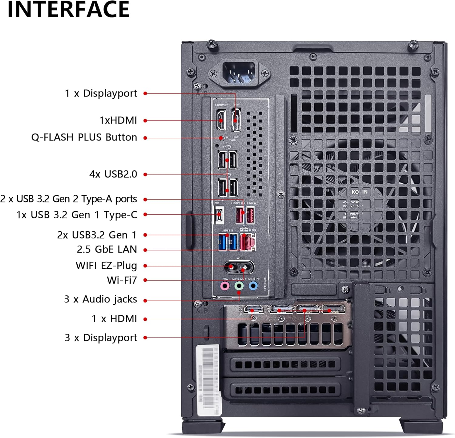 KOTIN Prebuilt Gaming PC, Ryzen 5 9600X, 16GB DDR5, RTX 5060 8GB, 1TB SSD - Image 5