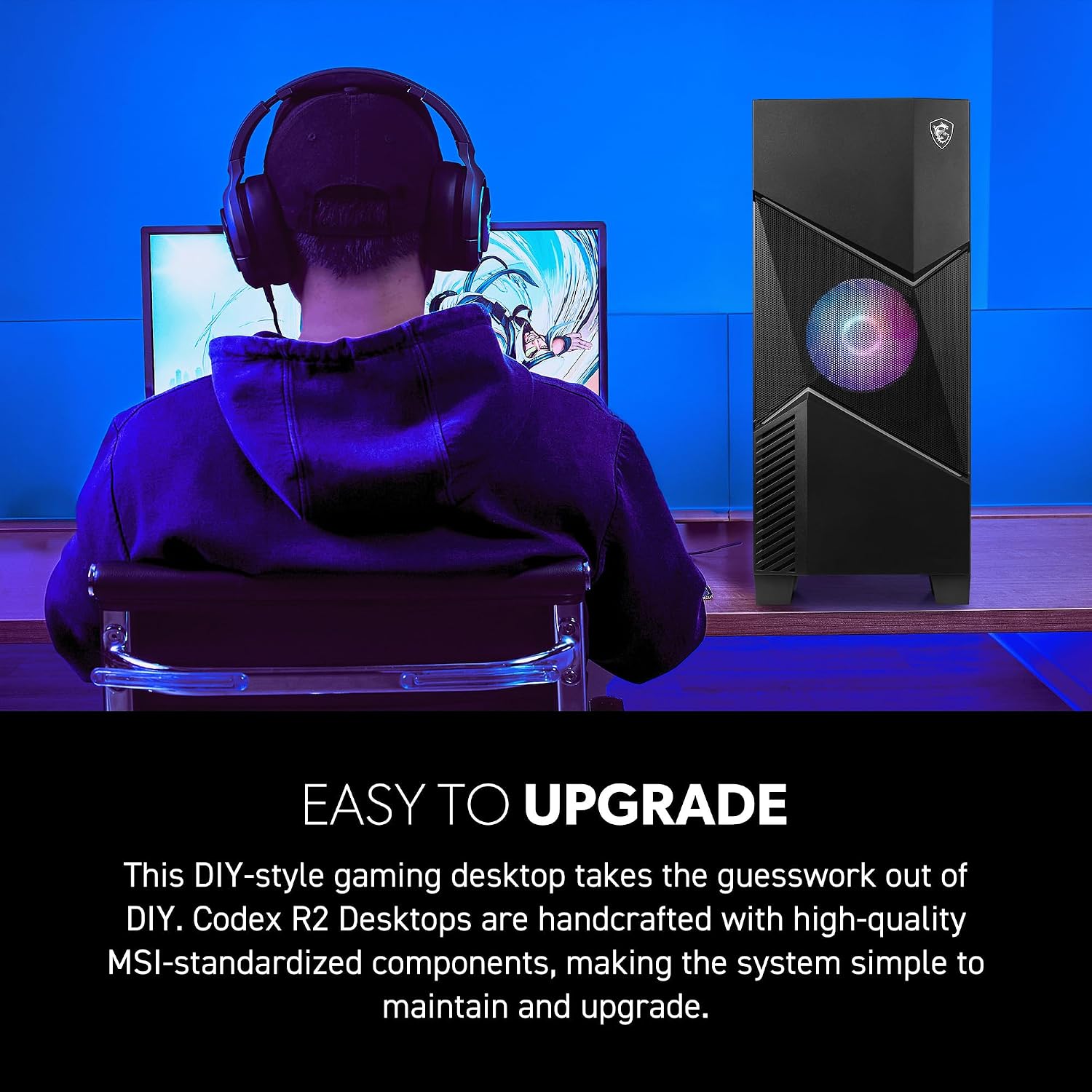 msi Codex R2 Gaming Desktop PC | NVIDIA GeForce RTX 5070 12GB | Intel Core i5-14400F | 32GB DDR5 RAM | 1TB NVMe SSD | Air Cooling | Wi-Fi 6E | Windows 11 Home | VR Ready | D14NVP5-613US - Image 7