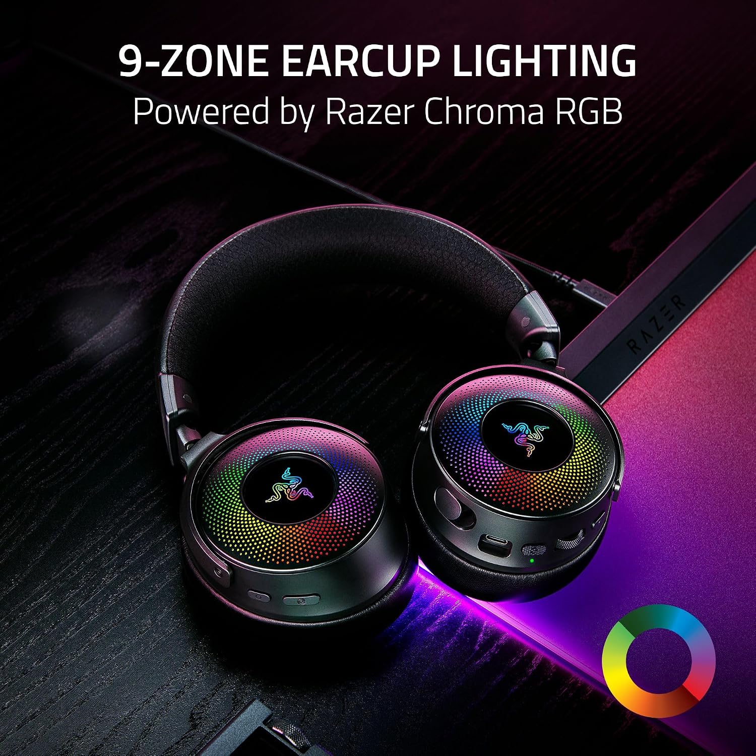 Razer Kraken V4 Pro Wireless Gaming Headset w/OLED Control Hub - Image 10