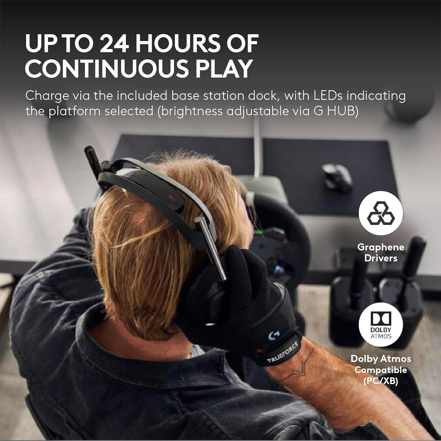 Logitech G Astro A50 X Multi-Platform Wireless Gaming Headset - Black - Image 6