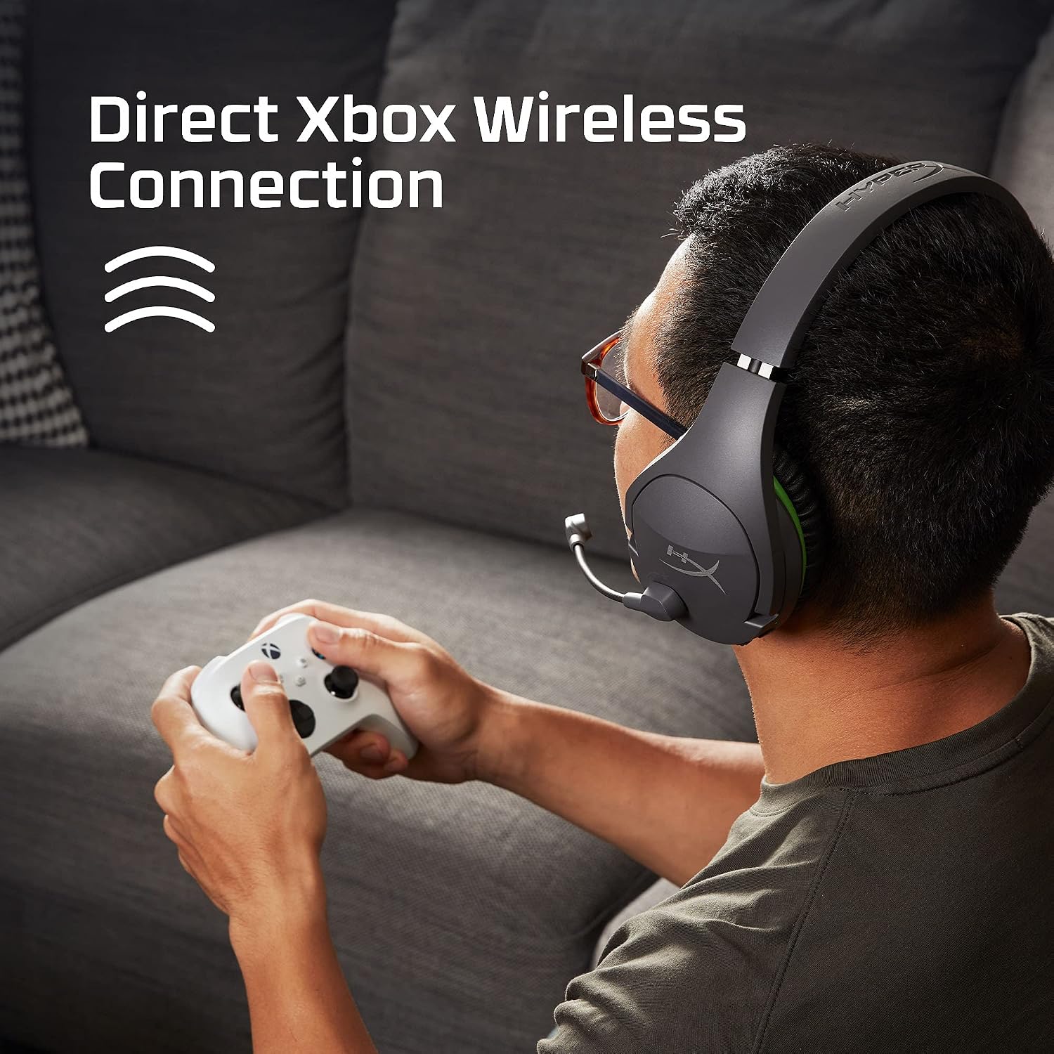 HyperX CloudX Stinger Core – Wireless Gaming Headset, for Xbox Series X|S and Xbox One, Memory foam & Premium Leatherette Ear Cushions, Noise-Cancelling,Black - Image 3
