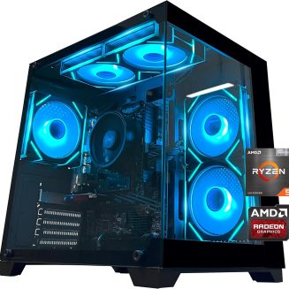 YAWYORE Gaming PC Desktop Computer AMD R5 5600GT 16GB 1TB NVMe Towers WiFi