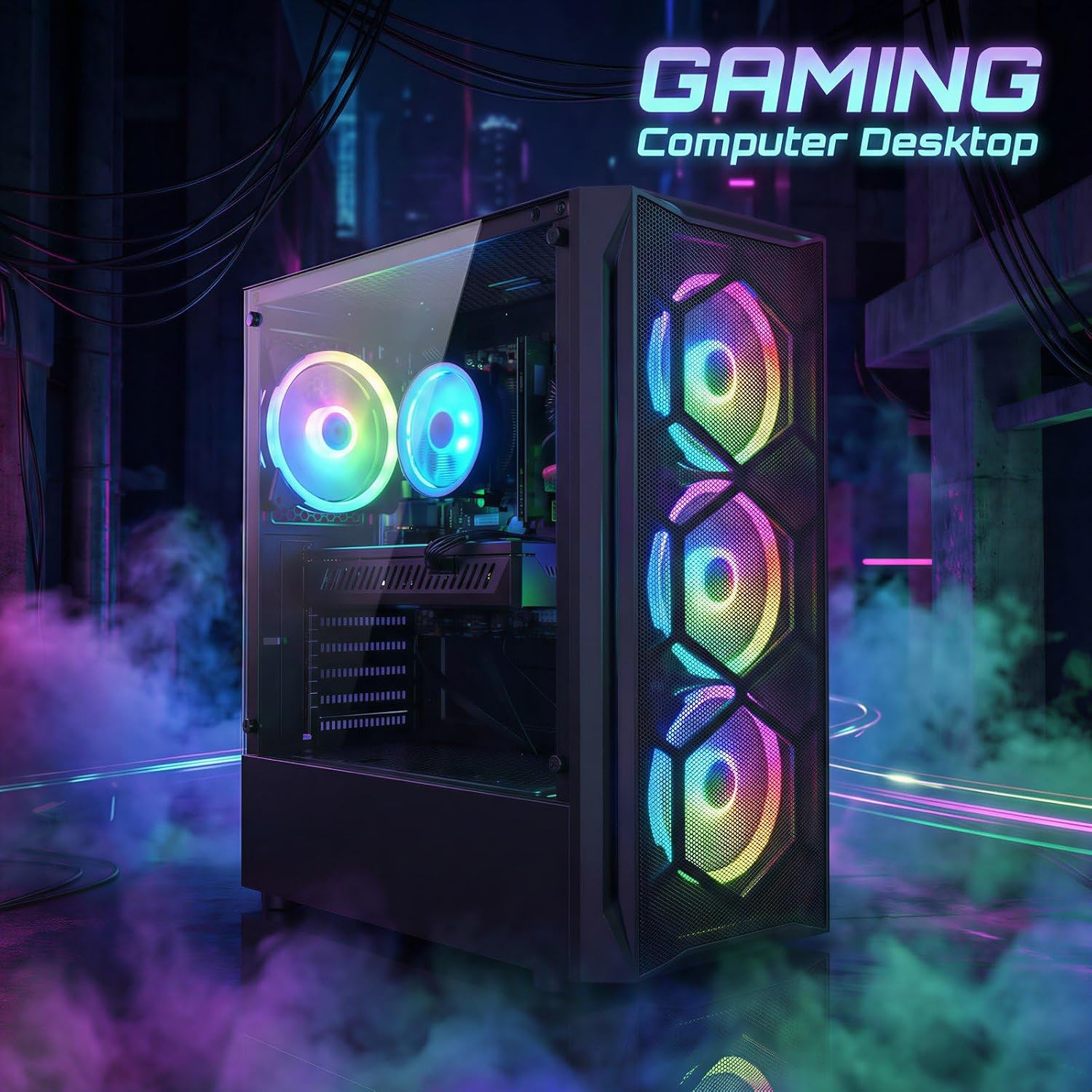 STGAubron Gaming PC Desktop,Core I7,RX 580 8G,16G RAM,512G SSD - Image 4
