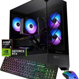iBUYPOWER Element SE Gaming PC Desktop Computer AMD Ryzen 5 8400F CPU, NVIDIA GeForce RTX 3050 6GB GPU, 16GB DDR5 RAM, 1TB NVMe SSD, Windows 11 Home, Gamer Keyboard and Mouse - ESA5N3501
