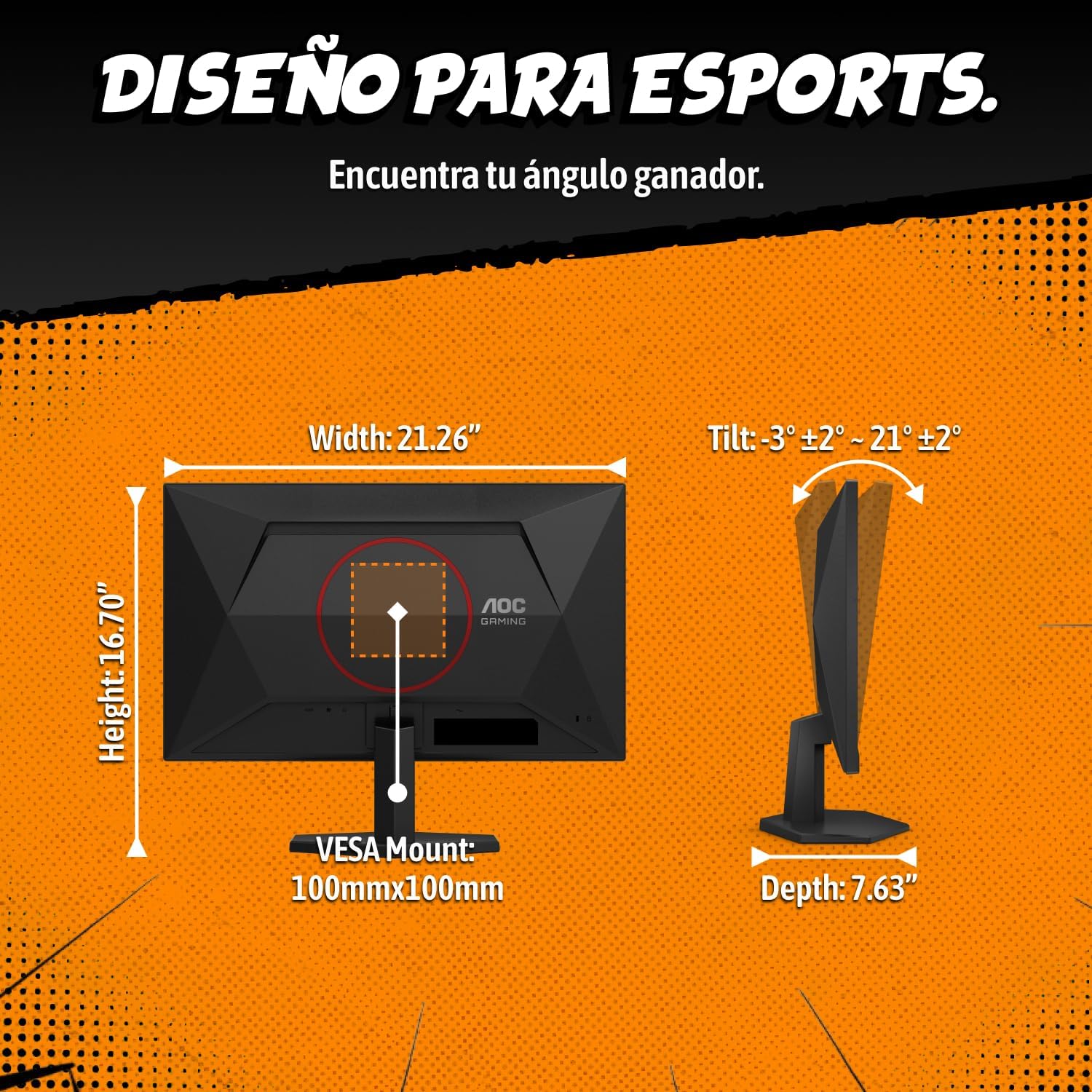 AOC 24" Gaming Monitor FHD 200Hz IPS NVIDIA G-SYNC Compatible 0.3ms 24G42HE - Image 4
