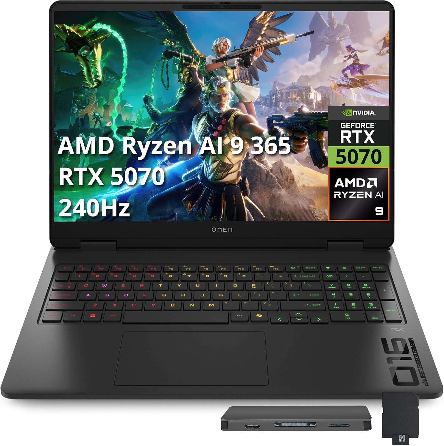 HP OMEN 16 16″ WQXGA 240Hz IPS Gaming Laptop, AMD Ryzen AI 9 365, NVIDIA GeForce RTX 5070 8GB GDDR7, 32GB DDR5, 2TB Storage(1TB SSD+1TB Docking Station Set), RGB Backlit Keyboard, Win 11 Pro, Black HP OMEN 16 16″ WQXGA 240Hz IPS Gaming Laptop, AMD Ryzen AI 9 365, NVIDIA GeForce RTX 5070 8GB GDDR7, 32GB DDR5, 2TB Storage(1TB SSD+1TB Docking Station Set), RGB Backlit Keyboard, Win 11 Pro, Black