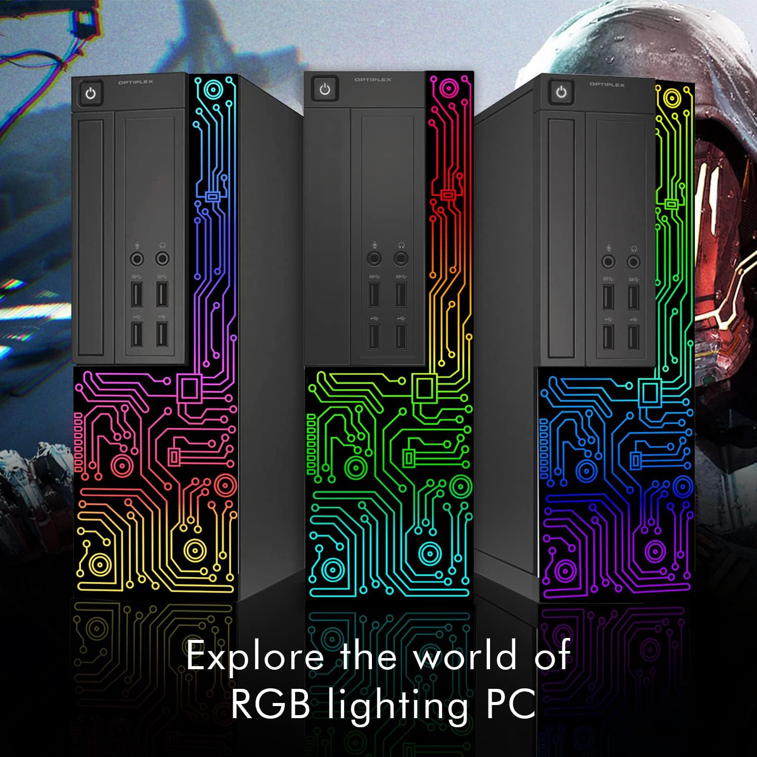 Dell Gaming OptiPlex Desktop RGB Computer PC, Intel Core i7, GeForce GT 1030 2GB GDDR5, 16GB RAM, 512GB SSD, 24 Inch HDMI Monitor, Keyboard Mouse and Headset, WiFi, Windows 11 Pro (Renewed) - Image 3