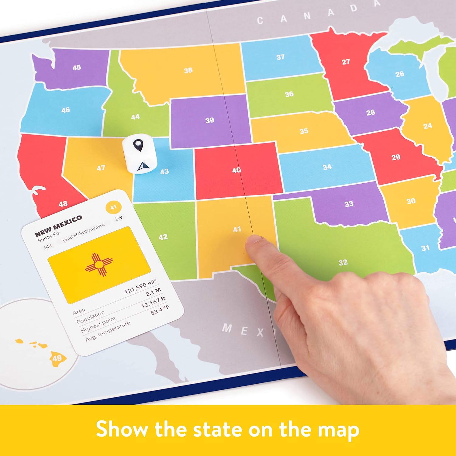 The 50 States Game - US Geography Board Game - Educational Game for Kids & Adults - Fun Learning for Teenage Boys & Girls - Image 3