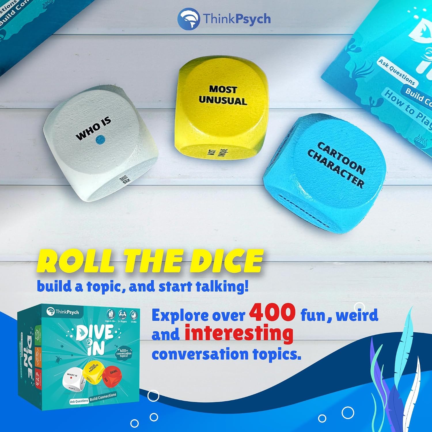 ThinkPsych Dive in - SEL Conversation Dice Game with 400+ Topics - Image 3