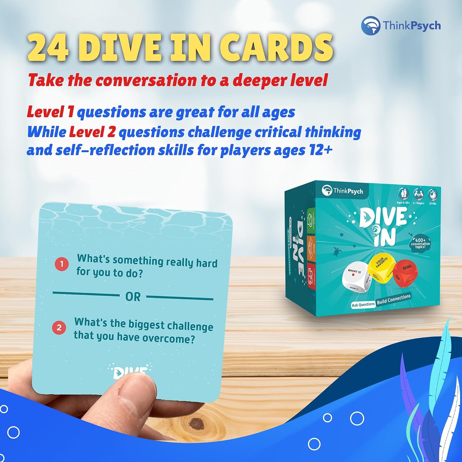 ThinkPsych Dive in - SEL Conversation Dice Game with 400+ Topics - Image 5